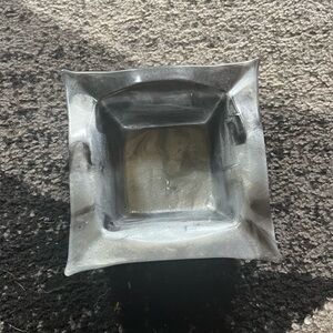 Hand Crafted Black and White Square Decorative Bowl